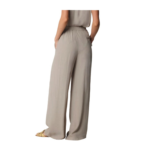 Kocca Pantaloni Pantalone Donna a palazzo con elastico Naturale P25 - KOCCAICARO - 90010 - XS - Francavilla Moda